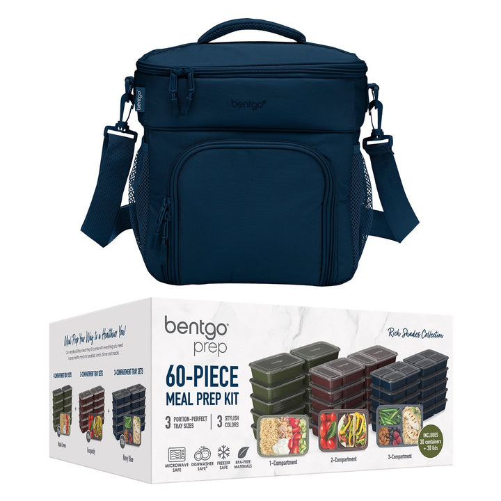 Bentgo Prep Deluxe Bag & 60-Piece Meal Prep Container Set Y0