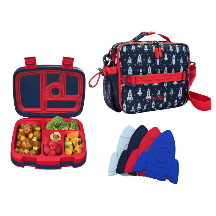 Bentgo Kids Prints Lunch Box, Lunch Bag, & Ice Packs L2
