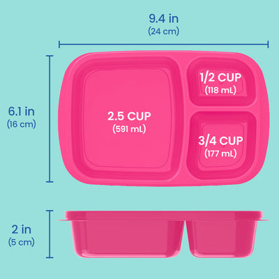 Bentgo Easyboxes 3-Compartment Food Containers 8-Piece Set