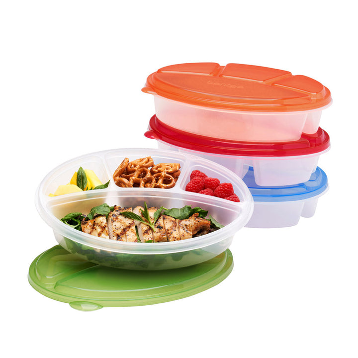 Bentgo Easyboxes 4-Compartment Oval Containers 8-Piece Set B5